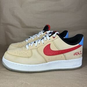 Nike Air Force 1 '07 Men Size 12 LV8 Satellite Sesame University Red DQ7628 200